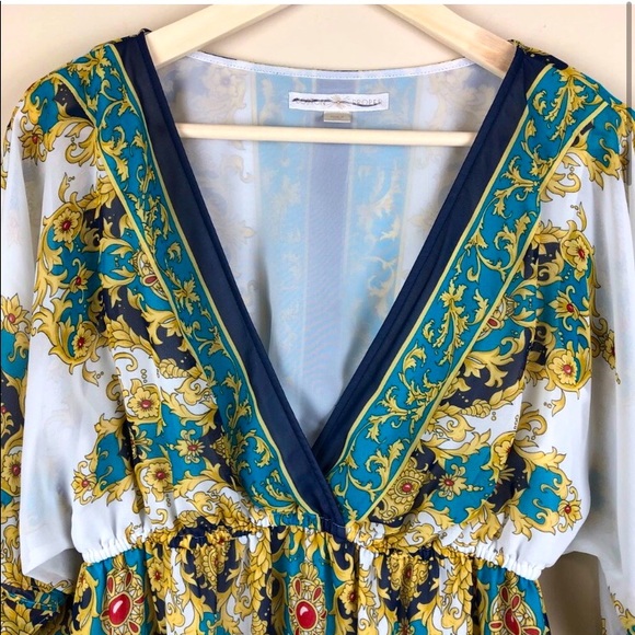 Boston Proper Deep V-Neck Midi Dress Sz.S - Picture 3 of 6